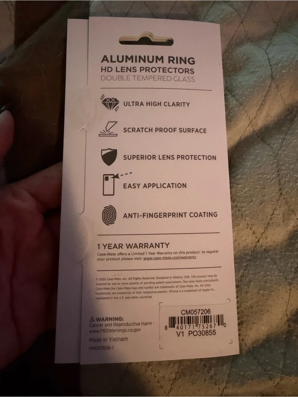 case-mate Aluminum Ring HD Lens Protectors - White